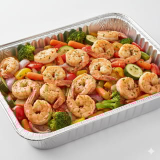 Garlic Shrimp with Veggies - Camarones Con Vegetales