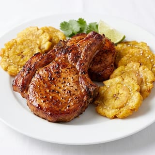 LUNCH- Fried Smoked Pork Chop - Chuleta Ahumada